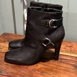Nine West heeled buckle boots - size 10